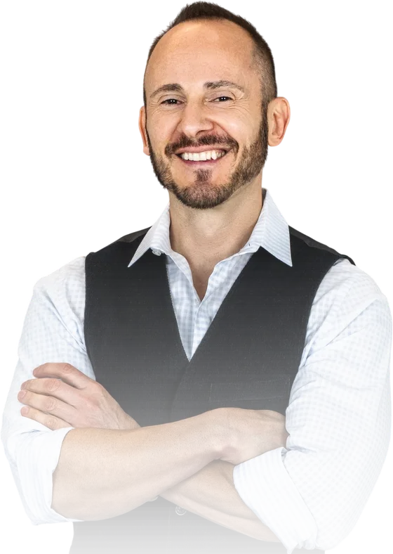Deekron Krikorian, arms crossed, smiling